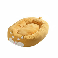 All-Season Use Large Dog Bed Removable Cover Washable Dog Lounger Warm and Cozy Supportive Edge Pet Bed Supportive Filling for Medium Dogs