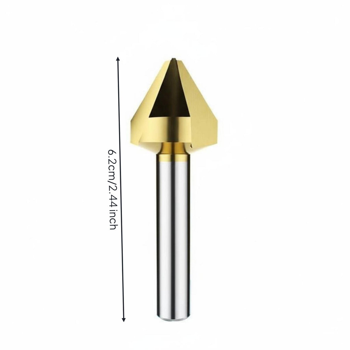 90 Degree Countersink Boring Tool Metal-Coated Deburring Chamfer Cutter Wear-Resistant Single Flute Countersink Bit for Machinists, Woodworkers