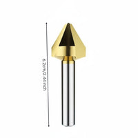90 Degree Countersink Boring Tool Metal-Coated Deburring Chamfer Cutter Wear-Resistant Single Flute Countersink Bit for Machinists, Woodworkers