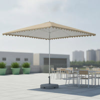 Straight-Pole Umbrella Height-Adjustable Umbrella with Sixframework Sun Protection for Vendors, Patio, Courtyard, Market Stalls