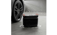 Telescopic Handle Collapsible Car Wash Pail Foldable Rolling Wash Pail Large Capacity Wheeled for Fishing, Outdoor