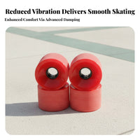 4 Pieces Street Riding Wheels Sports Apparatus Surfboard Wheels Cylindrical Shape Center Bearing Opening