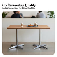 Retro Design Square Pedestal Table rustic & fashion business Furniture scuffResistant Easy to Clean for Restaurant Owners, Homeowners, Apartment Dwellers, Restaurants, Cafes, small eaterys, small eatery