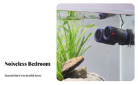 Aquarium Water Circulator Noiseless Double Head Fish Tank Pump Suction Cup Mount Submersible Circulation Pump