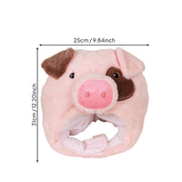 Pink Pig Head Hat Funny Cartoon Pig Head Cover Cute Design for Party, Performance