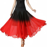 Modern Dance Swing Skirt Flowy Gradient Long Dance Skirt for Dancers