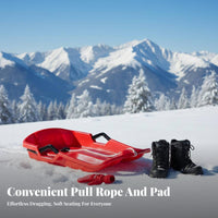 Brake Handles 2-Person Sled with Brakes Thickened Design descending frozen precipitation Sled all-season Use Toboggan long-long-lastinging Construction for Children, Adults, Families, frozen precipitationy Hills, Grassy Slopes, Sand Dunes