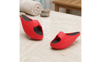 Curved-Sole Slippers Contoured Slip-on Slippers Open-Toe for Home