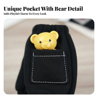 OB11 Baggy Pants Stylish Design Bear Pocket Doll Pants Elastic Waist 1/12 Scale Doll Trousers for BJD Hobbyists