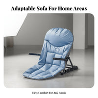 Foldable Design Adjustable Floor Lounger With Armrests Adjustable Backrest Lounger High Back Support Lounge Seat Padded Cushion for Seniors, Adults, Students, Bay Window, Balcony, Living Room, Meditation Space