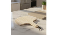 Natural Wood Pizza Stone with Peel Even Heating Rectangular Pizza Stone Heat-Resistant Cookware Large for Oven