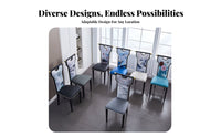 Modern Chinese Design Upholstered High-Back Chair Comfortable Cushion Upholstered High-Back Chair with Handle Sturdy Frame Dining Room Seat Ergonomic Design for Restaurant Owners, Hotel Managers, Interior Designers, Banquet Hall, Kitchen, Office, Bedroom