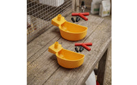 12 Pieces Bird Cup with Mounting Block Cage-Mounted Drinking Cup Easy to Install