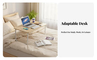 Multi-Functional Foldable Laptop Table Space-Saving Bed Tray No Assembly Required Lap Desk Ergonomic for Students, Remote Workers, Dorm Room, Floor, Travel, outsidedoor