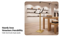 Floor Standing Menu Stand Heavy Duty Vertical Menu Display Stand Rust-Resistant Floor Standing Flip File Holder for Retailers, Event Organizers, Lobby