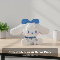 Cartoon Character Block Kit Cute Design Micro Construction Brick Kit Educational Value Mini Brick Model Set for Hobbyists, Adults, Office