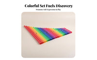 25 Pieces Multicolored Orff-Based Tubes Plastic Graduated Percussion Tubes Cylindrical Orff-Based Instrument Smooth Finish for Children, Preschoolers