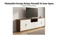 Contemporary Television Cabinet Large Capacity Storage Contemporary Television Stand Solid Wood Minimalist Entertainment Console for Bedroom