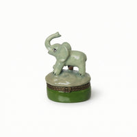 Hand-Painted Jewelry Box with Figurine Lid Decorative Ceramic Jewelry Box Glossy Collectible for Collectors
