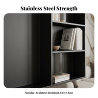 Recessed TV Niche Space-Saving Stainless Steel TV Wall Sturdy Stainless Steel Wall Niche for Interior Designers, Contractors, Home Theater, Bedroom