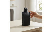 Necklace Display Stand Black Necklace Bust Holder Sculptural Jewelry Bust for Product Photography