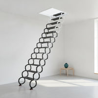 Wireless Control Retractable Attic Stairs Pull down Electric Attic Ladder Indoor Retractable Loft Stairs Sturdy for Homeowners
