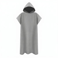 Double-Sided Fleece Hooded Changing Robe Quick Drying Beach Changing Robe Microfiber Swimwear Cover-up Loose Fit for Swimming, Surfing, Diving