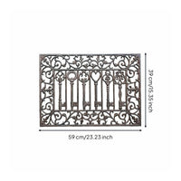 Cast Metal Boot Mat Weather Resistant Cast Iron Doormat Non-Slip Vintage Boot Mat for Gardeners, Front Door, Garden
