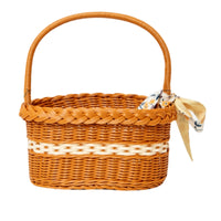 Picnic Basket with Handle Woven Wicker Basket Sturdy for Market