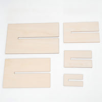 5 Pieces Unfinished Bow Maker Template with Slot Accurate Bow Maker Template Reusable Wood Smooth for Hobbyists
