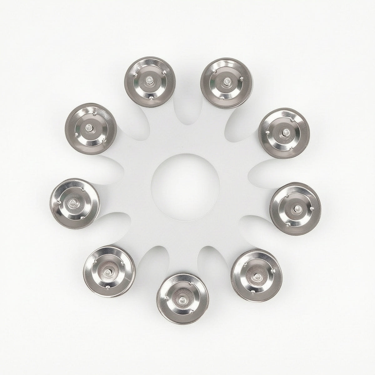 Drum Cymbal Bell Accessory Mountable Snowflake Cymbal Bell with Steel Pieces Percussion Instrument Crisp Bright for Drummers