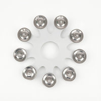 Drum Cymbal Bell Accessory Mountable Snowflake Cymbal Bell with Steel Pieces Percussion Instrument Crisp Bright for Drummers