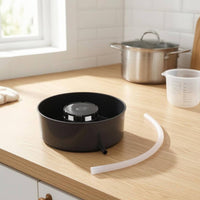 Black Steaming Attachment Plastic Steam Basket Round Vegetable Steamer Basket Easy to Clean