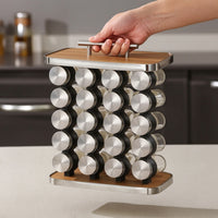 Seasoning Jar Rack Compact Seasoning Bottle Organizer Narrow Profile Modern for Cooks, Kitchen, Dining Room