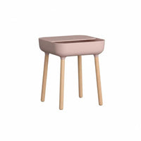 Nordic Design Sofa Side Table with Storage Compact Size Tray Top Storage Table Easy Assembly Nightstand Safe Rounded Edges for Apartment Dwellers, Young Adults, Awayice Workers, Living Room, Bedroom, Small Areas