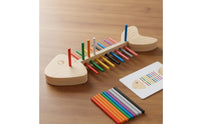 Hand-Eye Coordination Montessori Fishbone Toy Logical Thinking Crocodile Color Matching Toy for Toddlers
