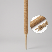 Flexible Coir Moss Pole for Climbing Plants, Extendable Support Stake with Tie Strap