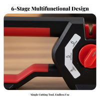 Tungsten, Crystal & Ceramic Rods 6-in-1 Non-Slip Base Multifunctional and Honing Tool Ergonomic Handle