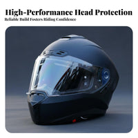 Full-Coverage Headgear High-Strength Shell Double Visor Helmet Removable Washable Liner for Men, Women, Daily Commuting