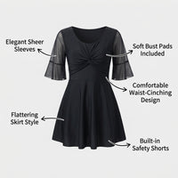 Swimsuits for Women with Modest Swim Dress Design for Water Sports, Control Swimming Costume for Older Ladies and Moms