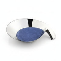 Jewelry Dish with Leather Lining Mirror Finish Leaf-Shaped Storage Tray Asymmetrical for Coffee Table