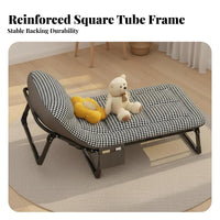 Foldable Collapsible Office Recliner Space-Saving Single Sleeper Chair No Assembly Required Folding Bed Multi-Functional for Campers, Students, Small Areas, Outdoor, Camping, Dorm Room