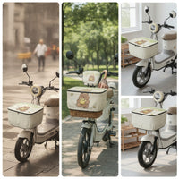 Bike Basket Rain Cover Waterproof Basket Cover with Zipper Rainproof for Cyclists, Commuters, Rainy Days, Daily Commute