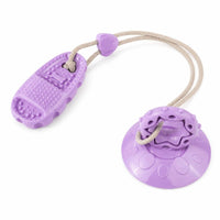 Slipper Dog Toy with Rope Tug-of-War Dog Gnaw Toy with Suction Cup Textured for Medium Dogs, Boredom Relief, Indoor Play