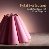Table Lamp Lampshade with Flower Petal Shape Design for Girls Bedroom, Cloth for Ceiling Light or Bedside Soft Textile Shade