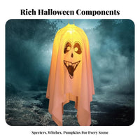illuminated Hanging specter Luminous specterShaped Light set Outdoor Use Halloween decoration for Party Hosts, residents, spooky attraction, Garden, Indoors