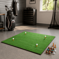 Portable Artificial Grass Mat, Driving Range Mat with Replaceable Surface, Non-Slip EVA Base for Chipping & Swing Practice