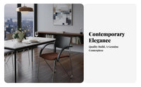 Upholstered Seat Bauhaus Aesthetic Armchair Thickly Padded Dining Chair Vintage Inspired Home Seating Ergonomic Design for Homeowners, Interior Decorators, Families, Living Room, Bedroom, Office, Kitchen