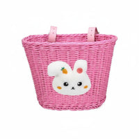 Handwoven Cartoon Soft Basket Cute Design Woven Cycle Basket Easy to Install Long-Lasting for Balance Bike Riding