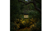 Waterproof Metal Lantern with Cutout Pattern for Pathway